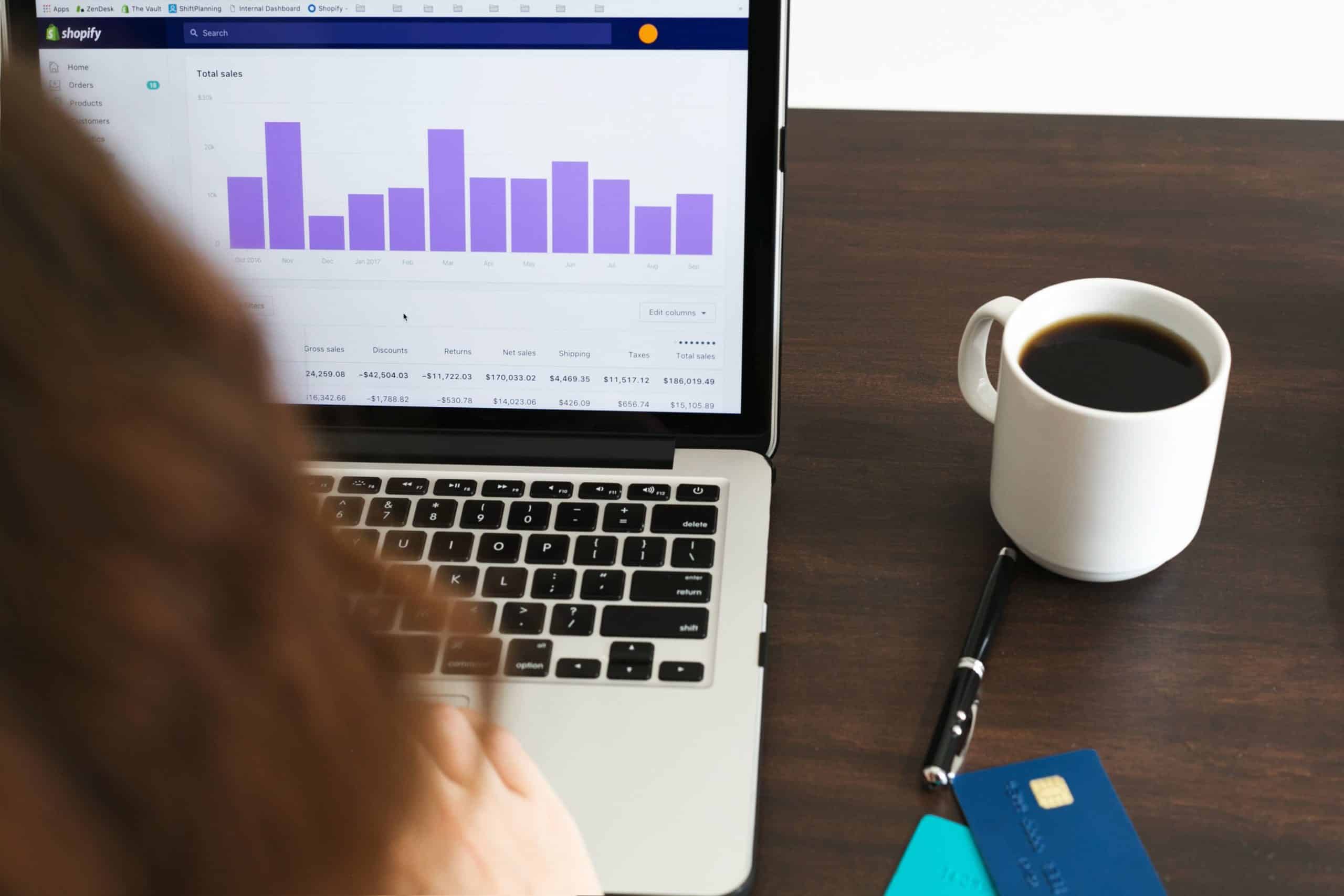 checking sales data 4460x4460